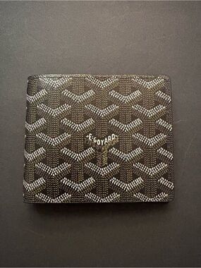Fashion Men’s Black Bifold Wallet Multicolored Print